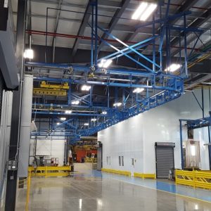 Boom Truck Component Finishing Line-IntelliTrak 1500 Series Overhead Conveyor