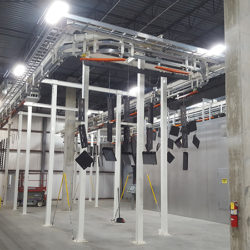 Roller Conveyor Components Finishing Line - IntelliTrak 500 Series Overhead Conveyor