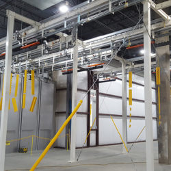 Roller Conveyor Components Finishing Line - IntelliTrak 500 Series Overhead Conveyor