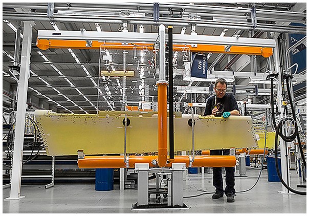 Airplane Component Assembly Line - IntelliTrak 500 Series Overhead Conveyor