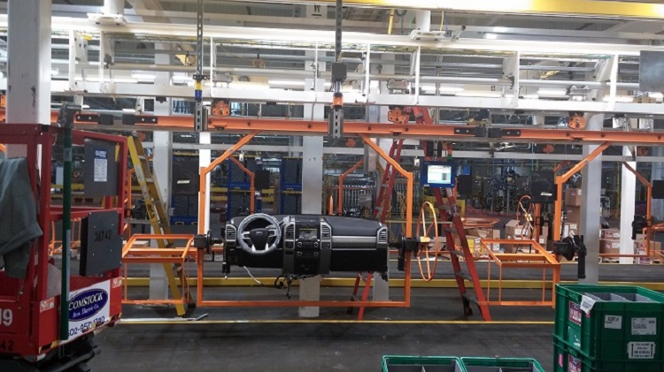 Automotive Instrument Panel Assembly Line - IntelliTrak 500 Series Overhead Conveyor