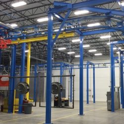 Industrial Fan Component Finishing Line - IntelliTrak 1500 Series Overhead Conveyor