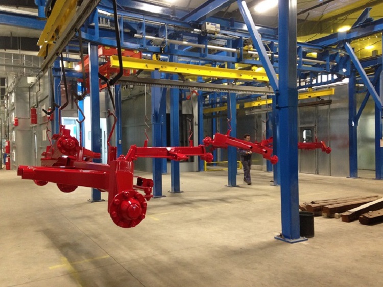 Tractor Attachments Finishing Line - IntelliTrak 1500 Series Overhead Conveyor