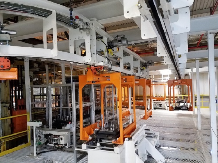 Automotive Engine Transfer Line - IntelliTrak 1500 Series Overhead Conveyor