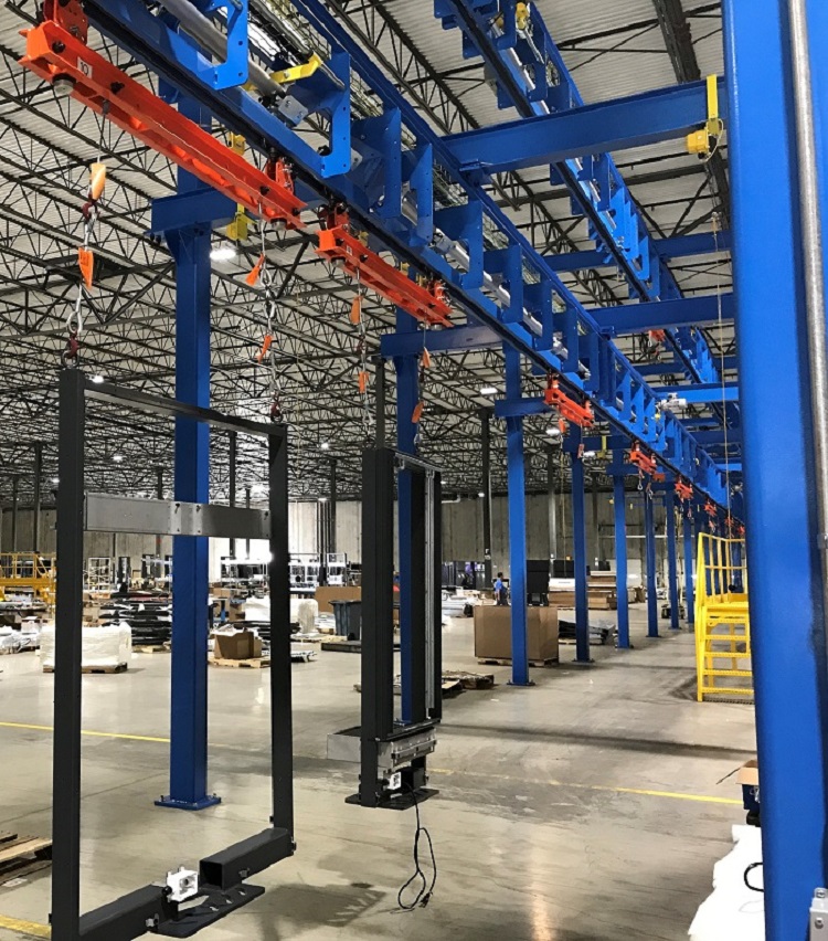 LCD Display Assembly Line - IntelliTrak 1500 Series Overhead Conveyor