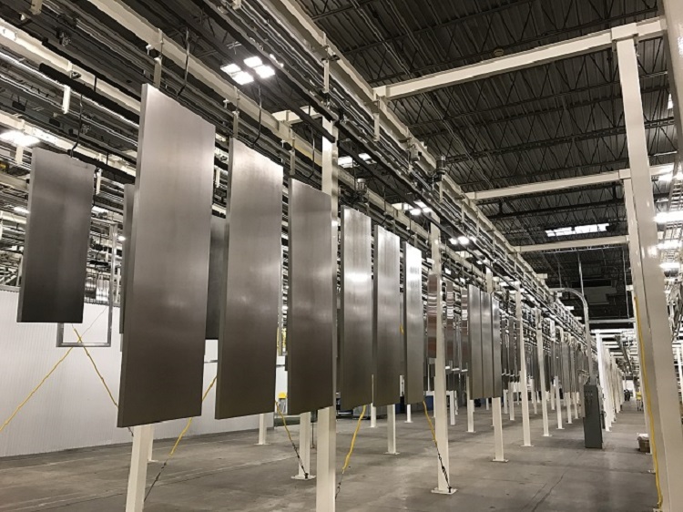 Refrigerated Display Finishing Line - IntelliTrak 500 Series Overhead Conveyor