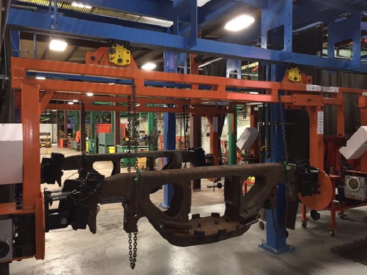 Railroad Car Remanufacturing Line - IntelliTrak 1500 Series Overhead Conveyor