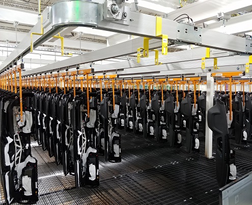 Automotive Instrument Panel Storage and Retrieval - IntelliTrak 150 Series Overhead Conveyor