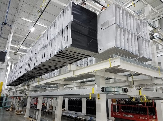 IntelliTrak 150 Series Overhead Conveyor for Automotive IP Storage and Retrieval Line