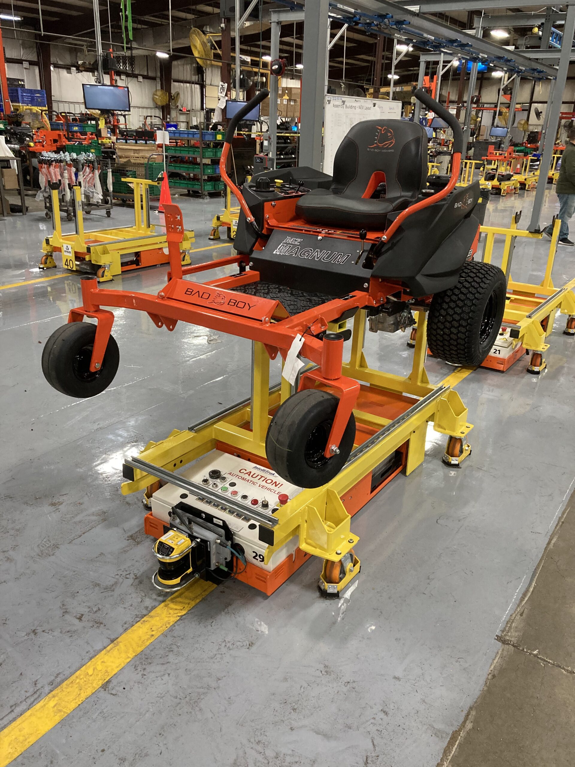 Automated Guided Cart AGC from IntelliTrak for Bad Boy Mowers