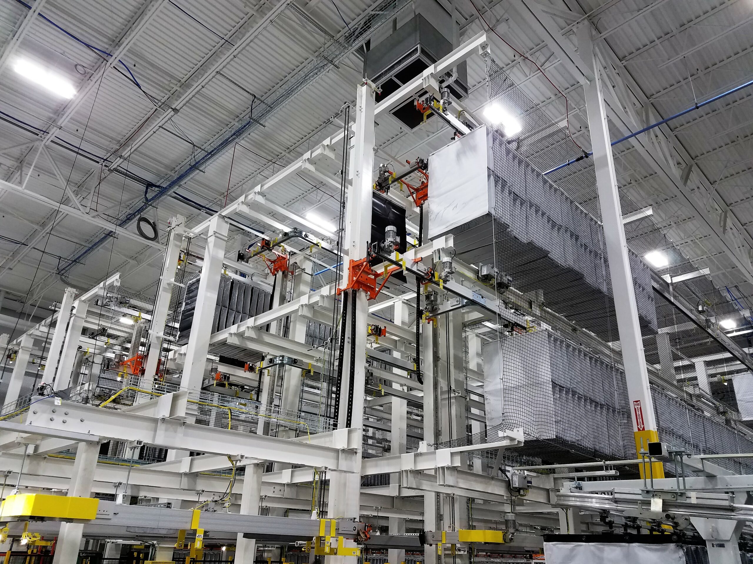 Automotive Door Line Storage and Retrieval - Yanfeng BMW - IntelliTrak 150 Series Overhead Conveyor with 3 levels