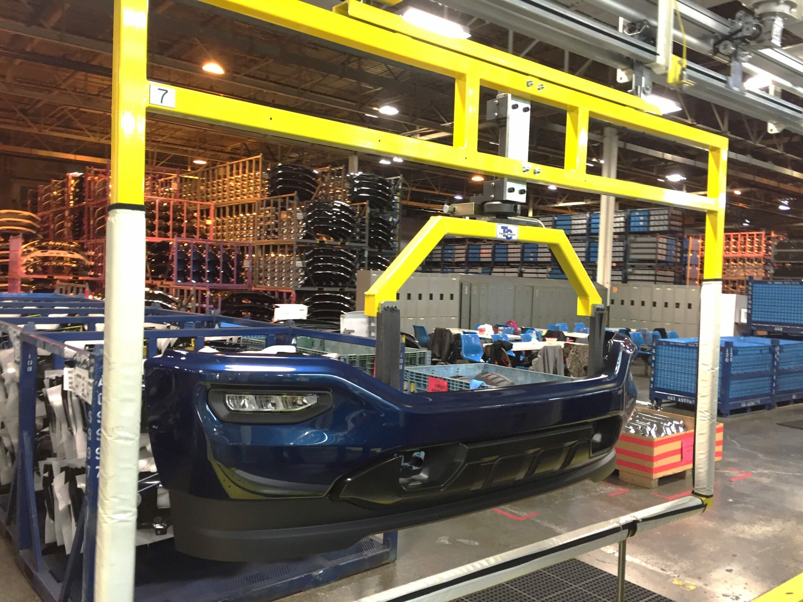 IntelliTrak 500 Series Overhead Conveyor System - Automotive Bumper Assembly Line for AGS